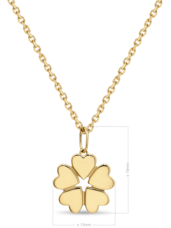 Clover Heart Pendant Necklace