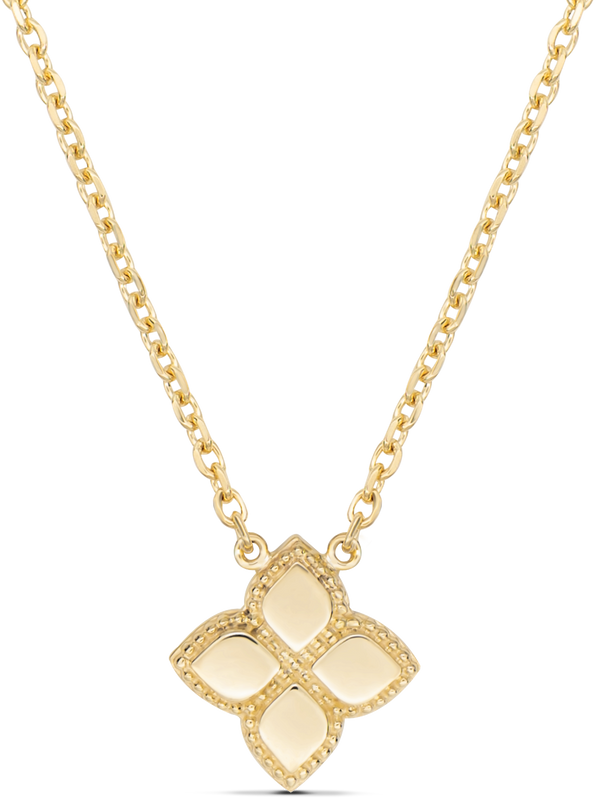 14K Gold Clover Chain Necklace