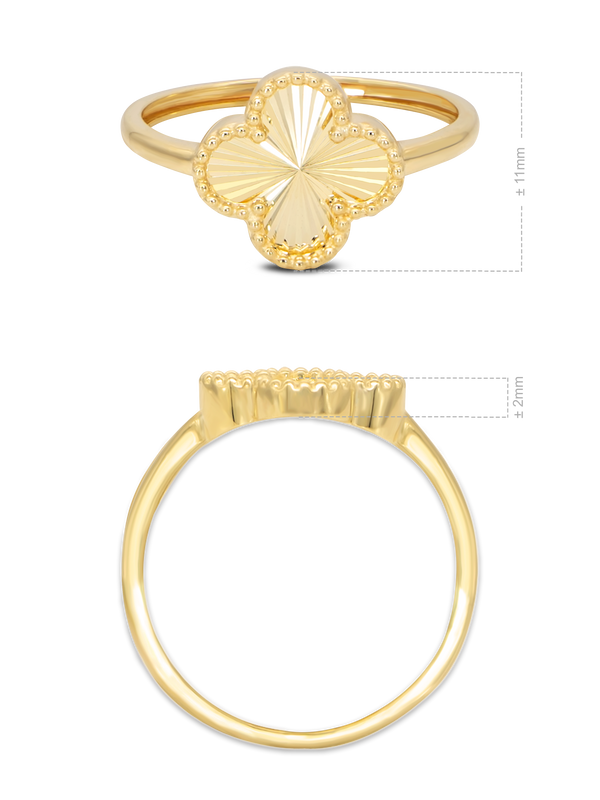 DEVATA Gold Clover Ring