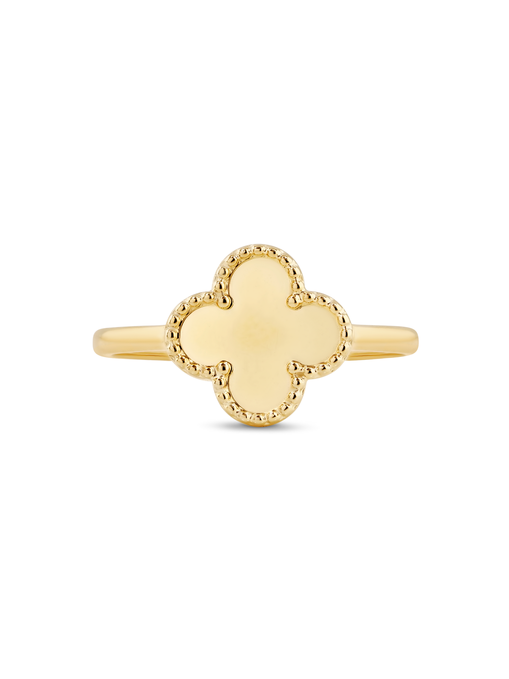 14K Solid Gold Clover Ring#14k-solid-gold