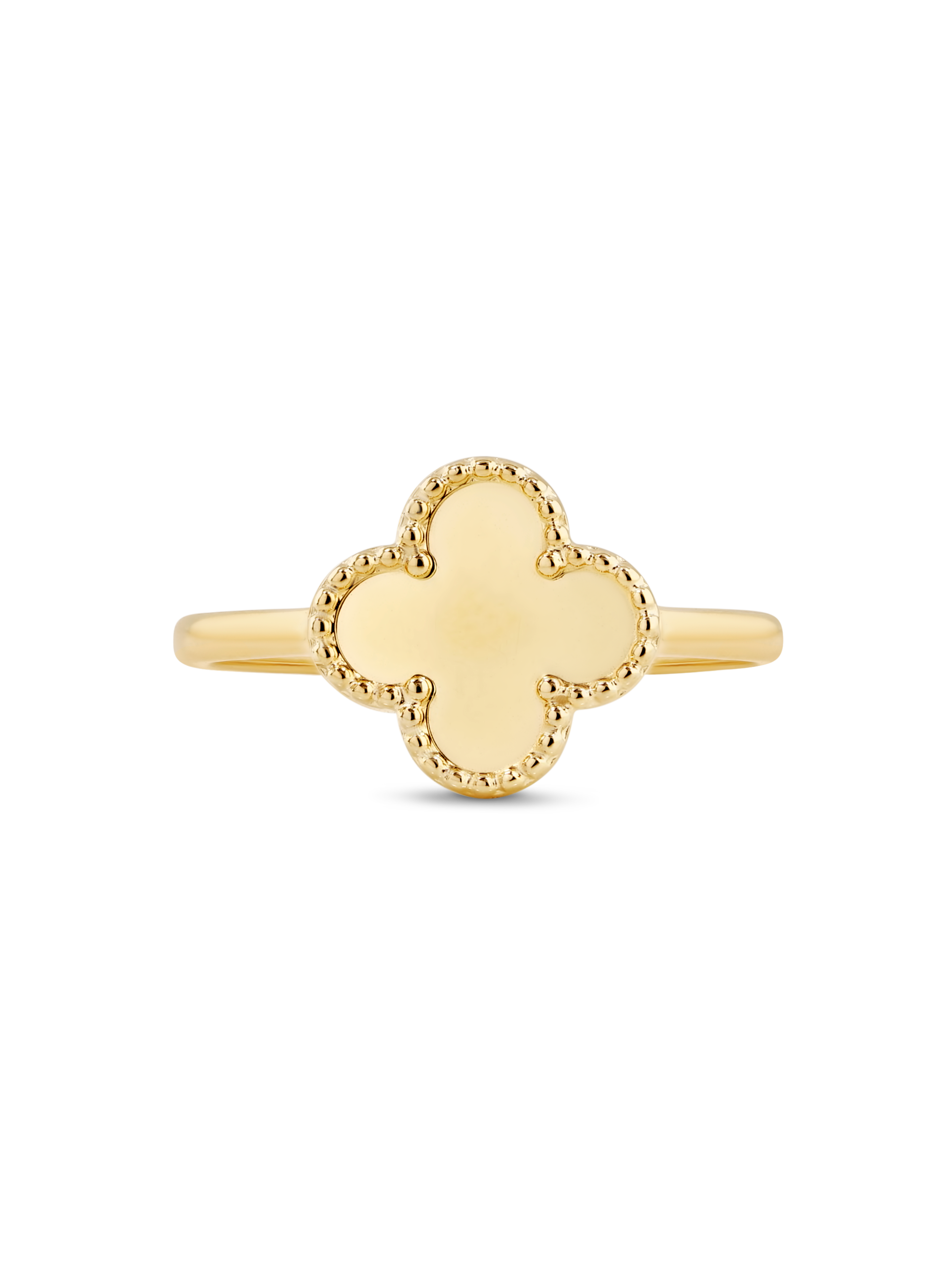 14K Solid Gold Clover Ring#14k-solid-gold