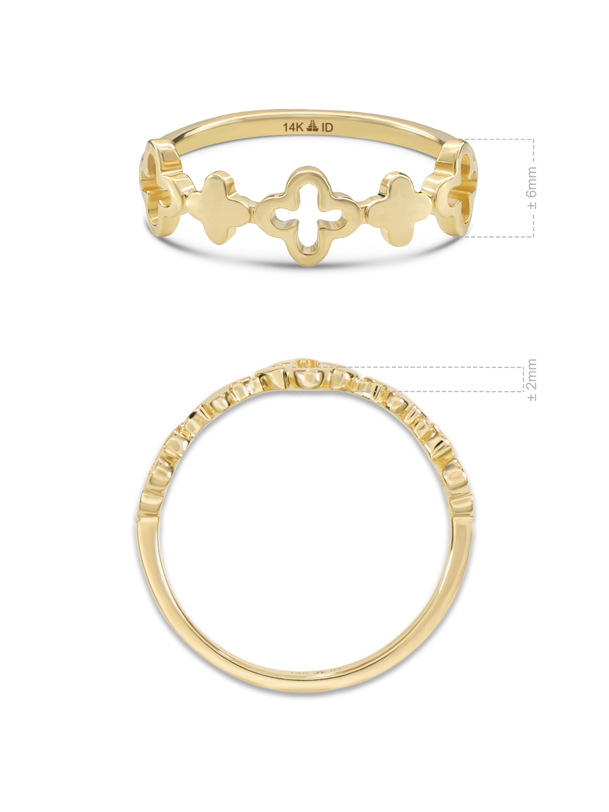 DEVATA Gold Clover Ring