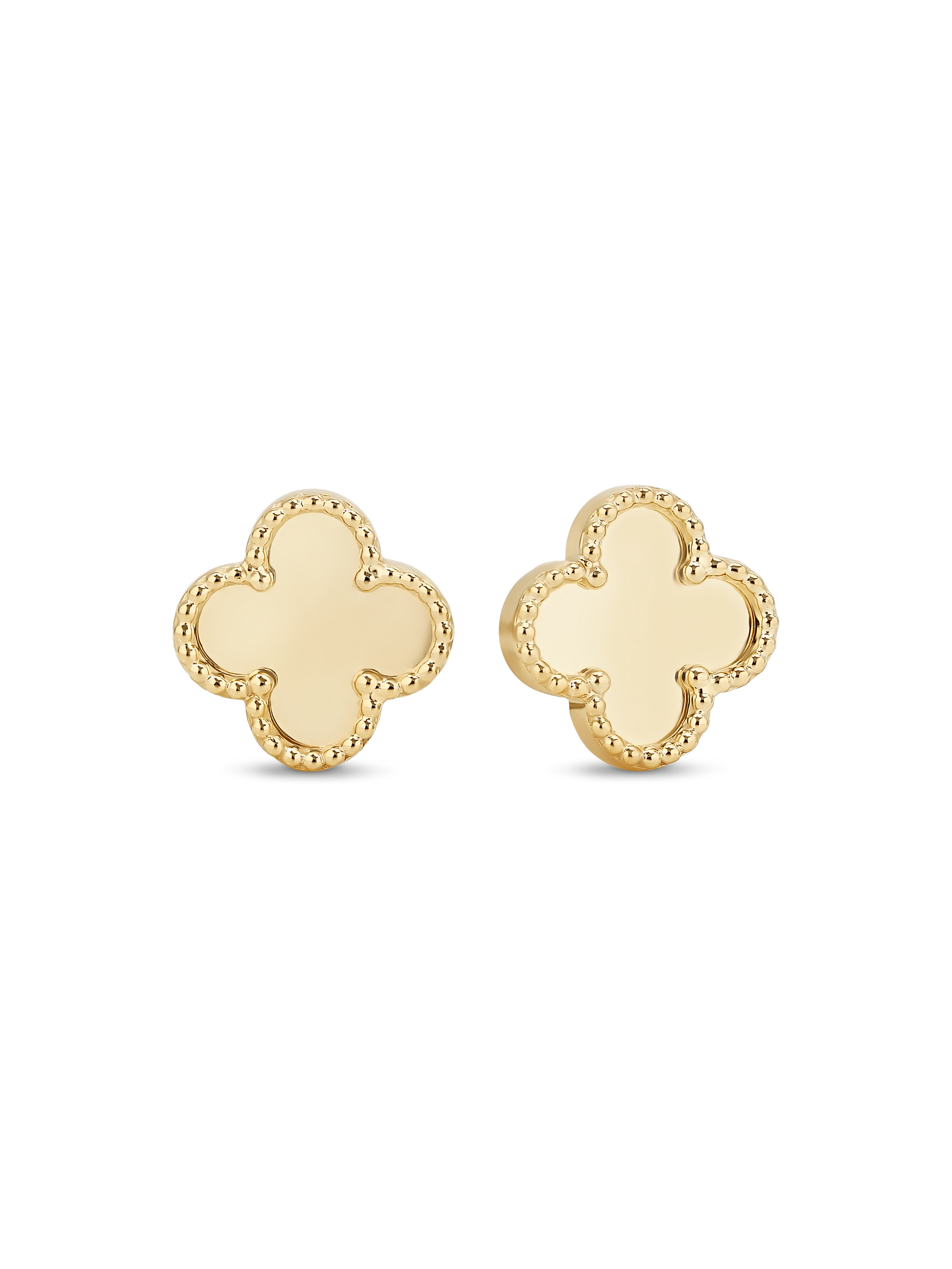 14K Solid Gold Clover Earrings#14k-solid-gold