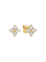 Clover Lab Grown Diamond Stud Earrings in 14K Gold