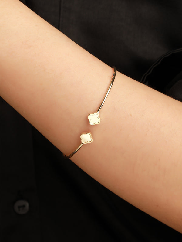 Double Clover Cuff Bracelet