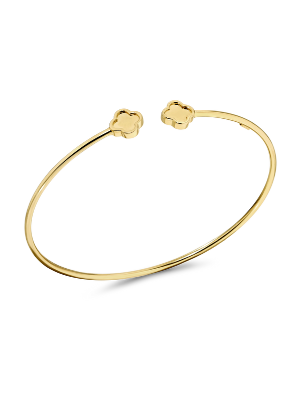 Double Clover Cuff Bracelet