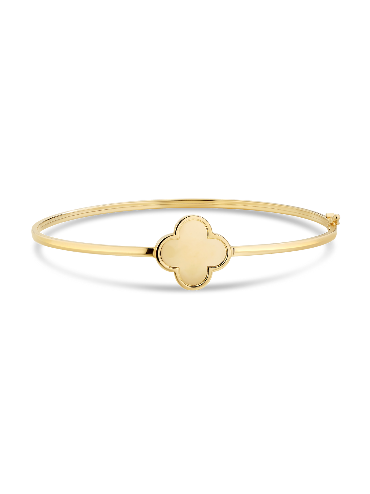 Devata Clover Bangle Bracelet in 14K Gold