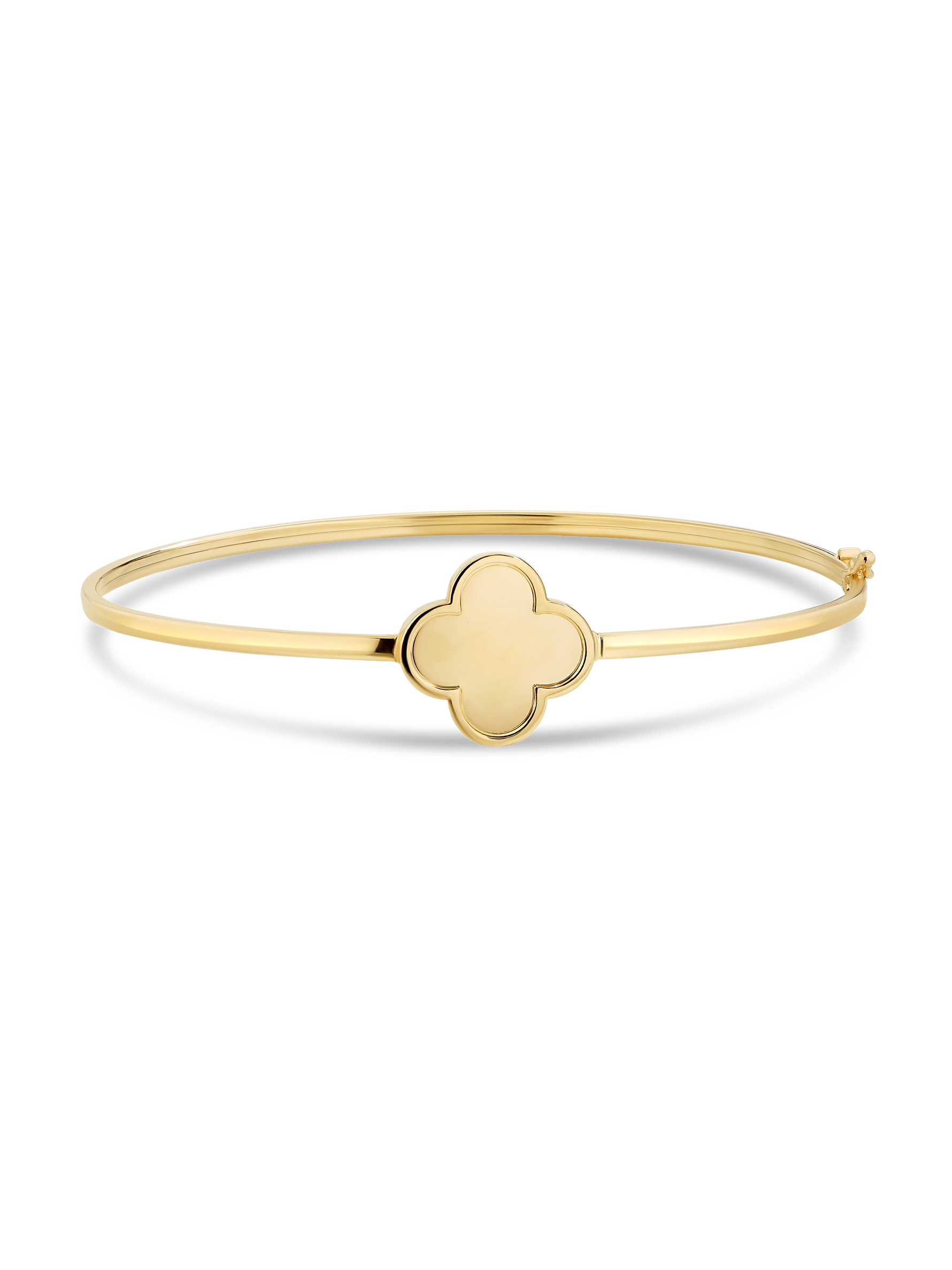 Devata Clover Bangle Bracelet in 14K Gold