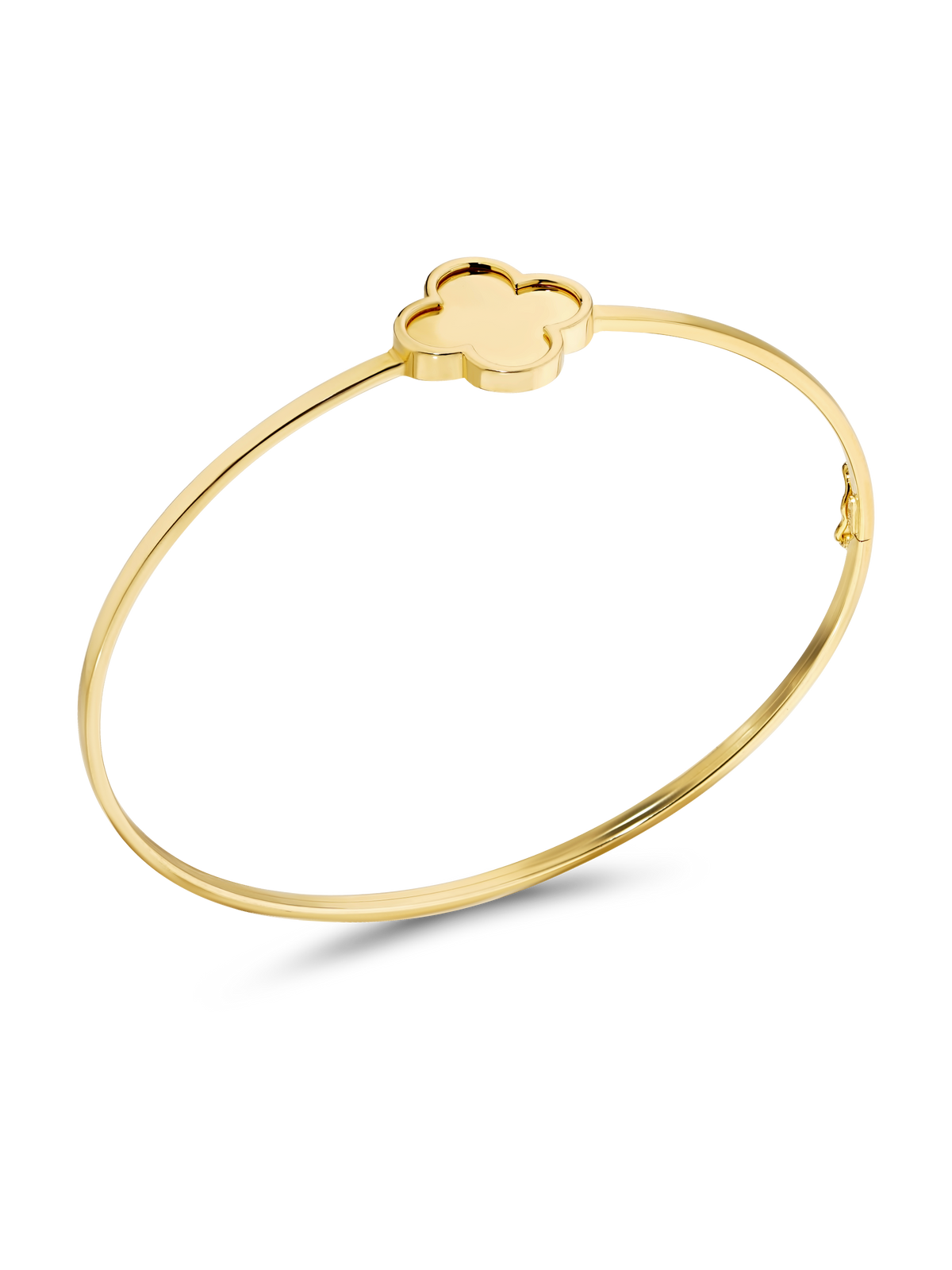 Devata Clover Bangle Bracelet in 14K Gold