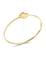 Devata Clover Bangle Bracelet in 14K Gold