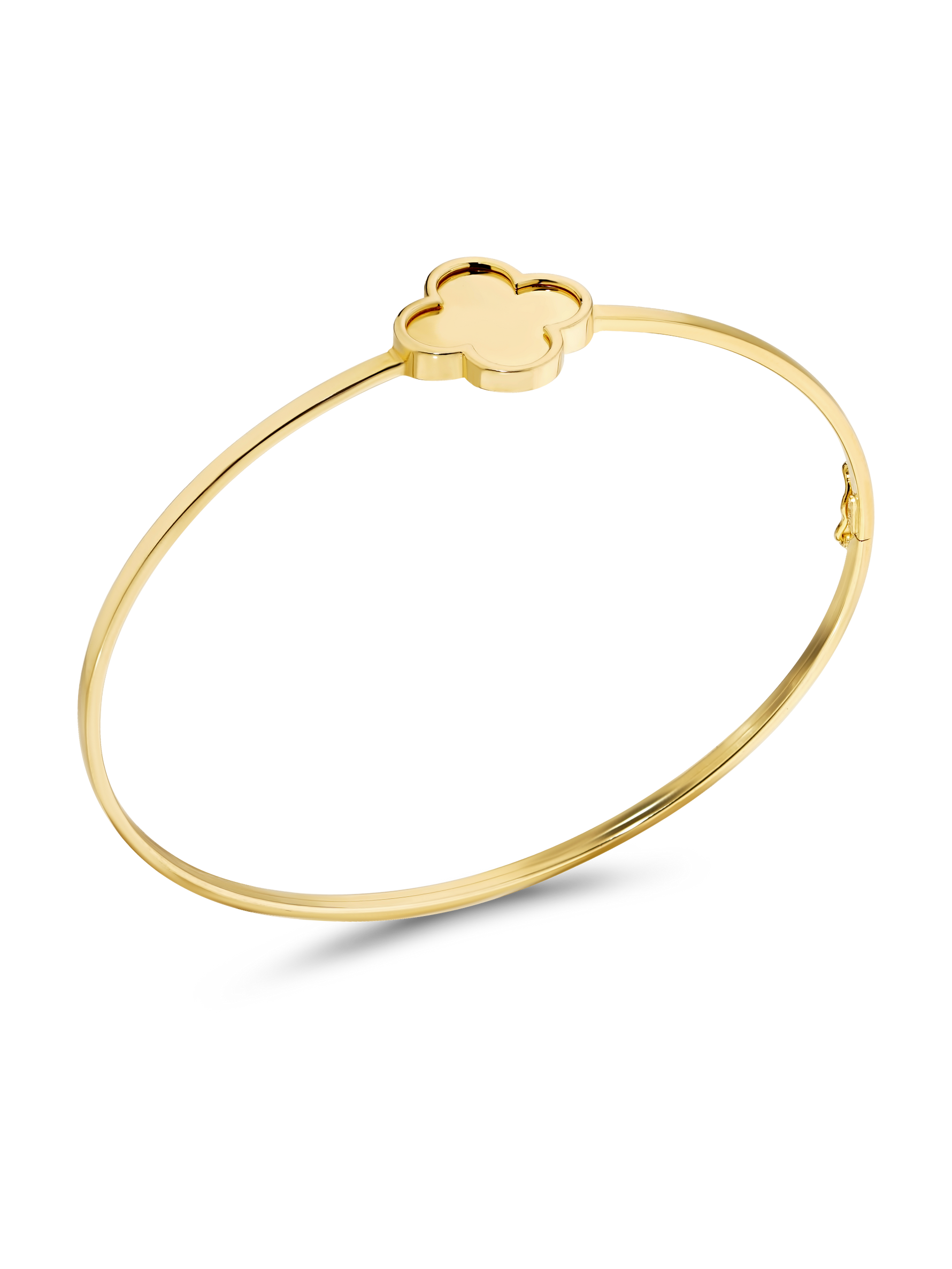 Devata Clover Bangle Bracelet in 14K Gold