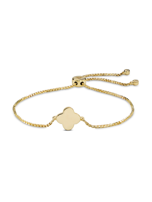 Clover Box Chain Slider Bolo Bracelet