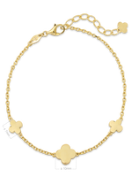 DEVATA Gold Clover Chain Bracelet
