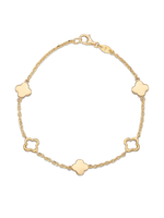 14k gold clover chain bracelet