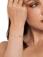 14k gold clover chain bracelet