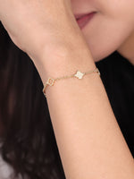 DEVATA Clover Link Chain Bracelet 14K Gold