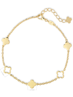 DEVATA Clover Link Chain Bracelet 14K Gold
