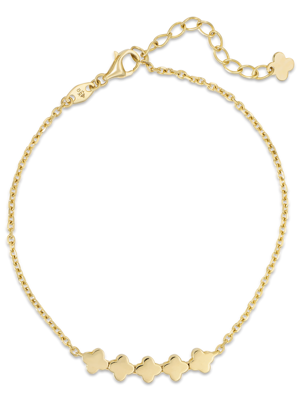 DEVATA Gold Clover Chain Bracelet