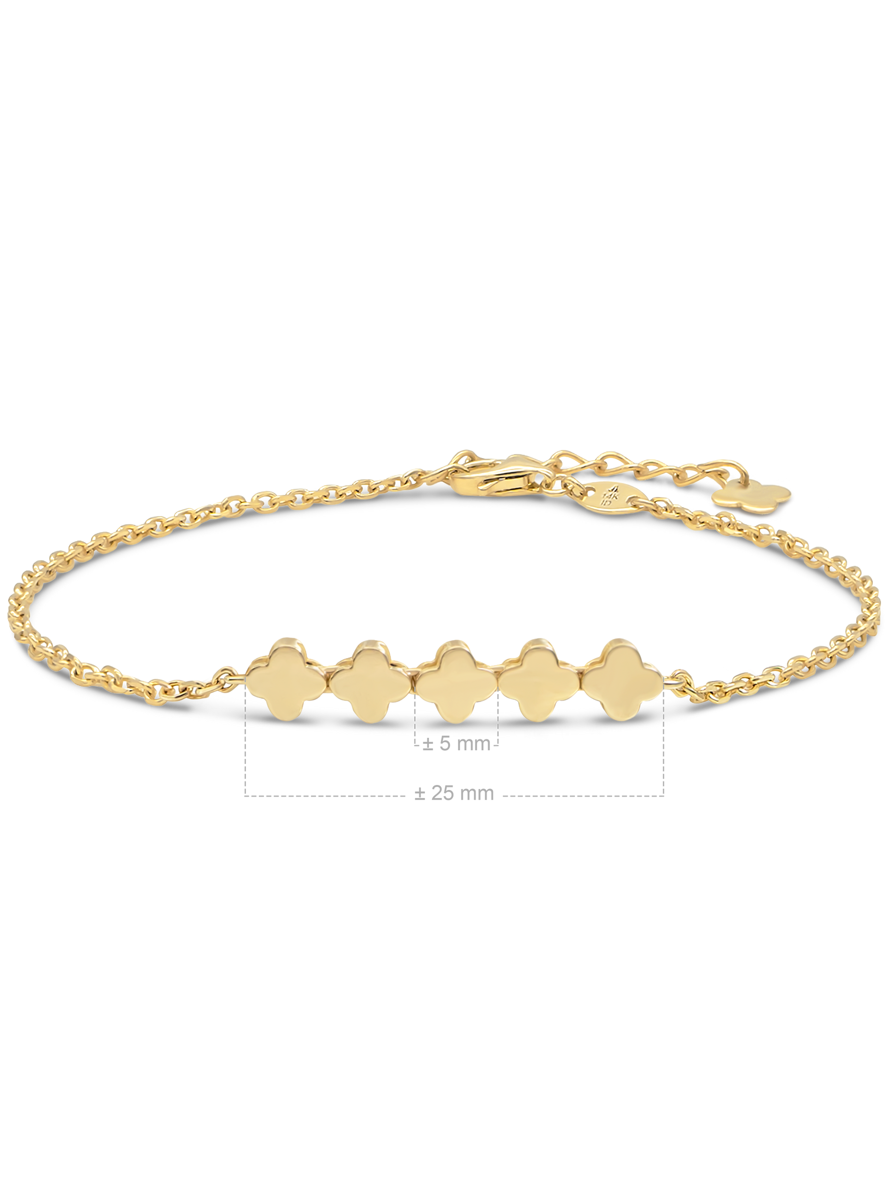 DEVATA Gold Clover Chain Bracelet