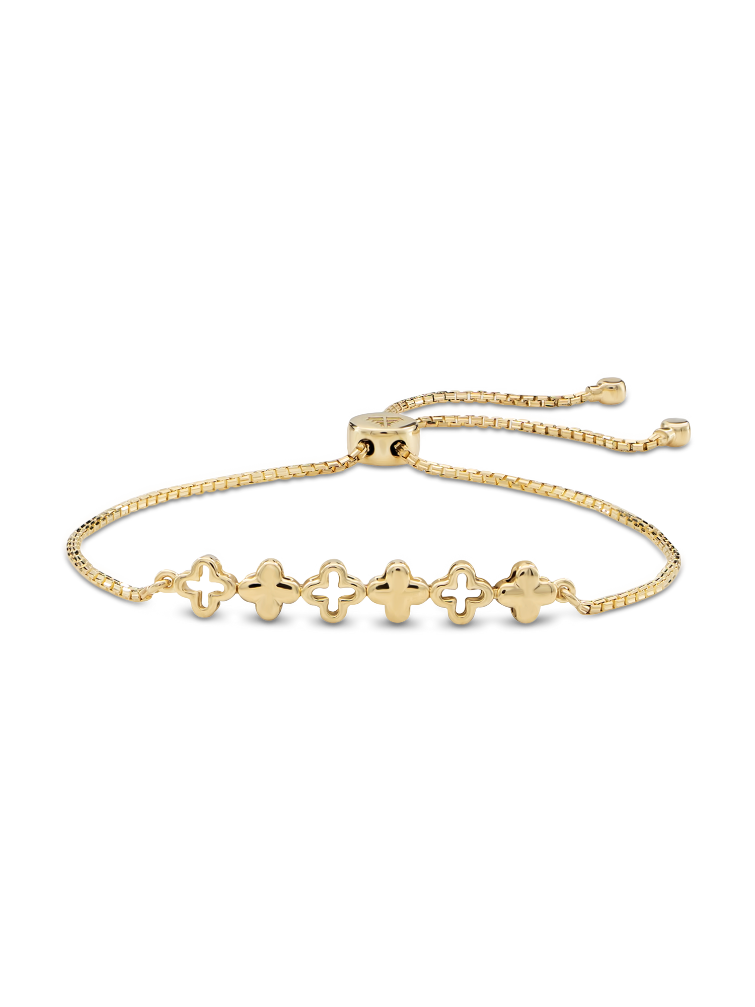 Clover Box Chain Slider Bolo Bracelet