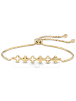 DEVATA Clover Box Chain Slider Bolo Bracelet