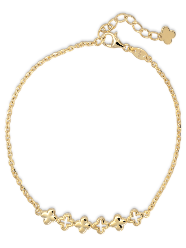 DEVATA Clover Chain Bracelet 14K Gold