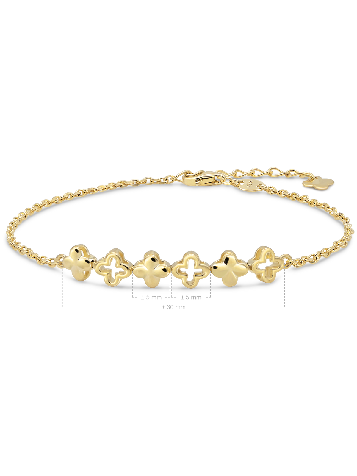 DEVATA Clover Chain Bracelet 14K Gold