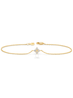Clover Lab Grown Diamond Chain Bracelet in 14K Gold