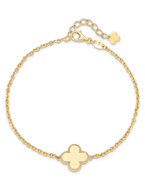 DEVATA Gold Clover Chain Bracelet