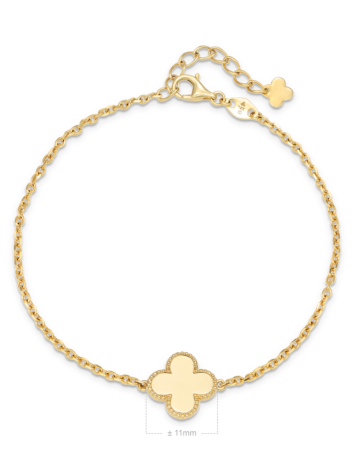 DEVATA Gold Clover Chain Bracelet
