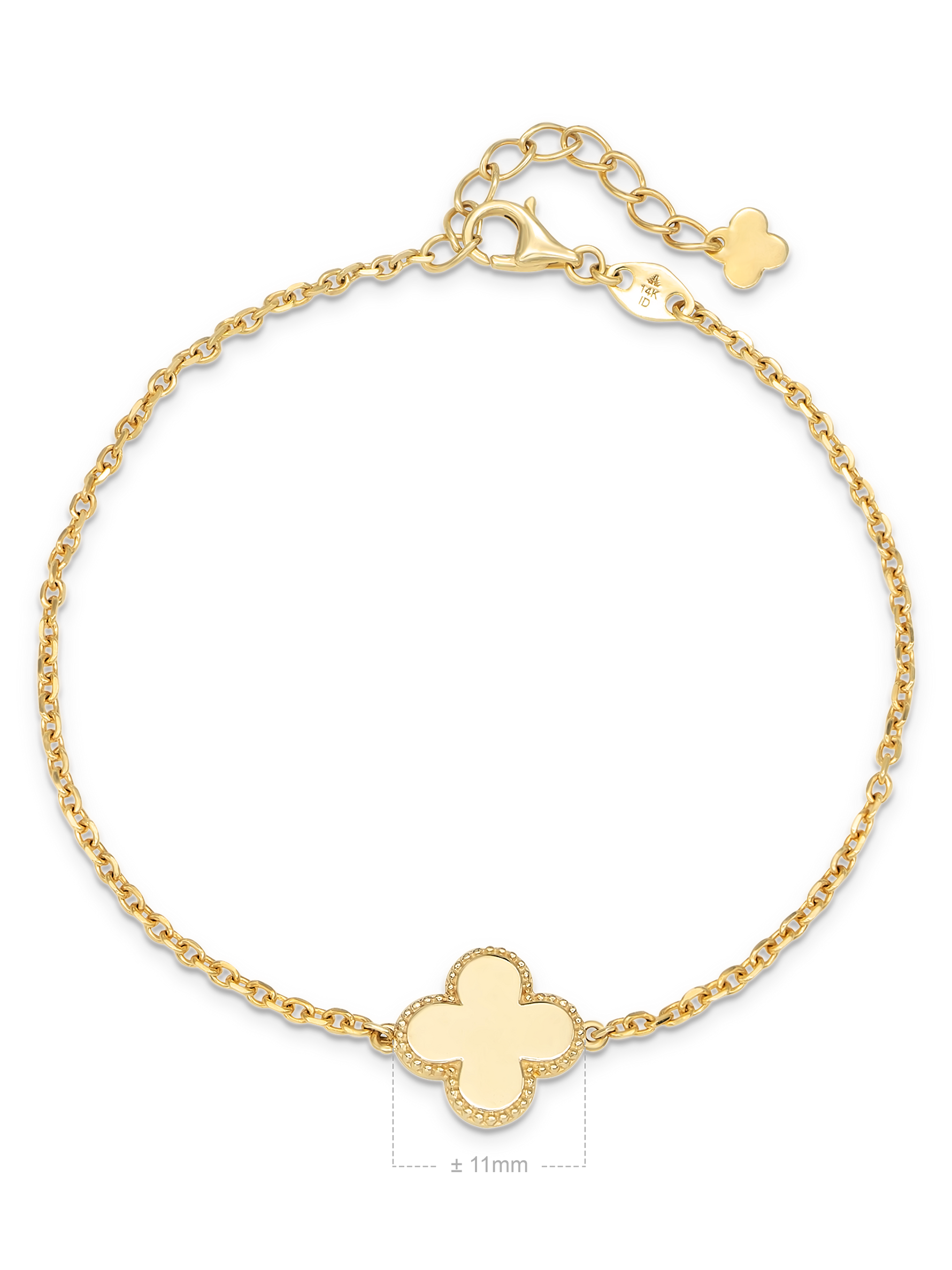 DEVATA Gold Clover Chain Bracelet