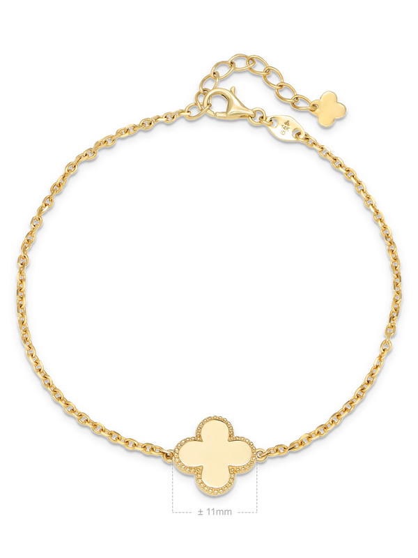 DEVATA Gold Clover Chain Bracelet