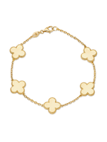14K Gold Clover Chain Bracelet