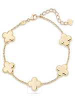 DEVATA Gold Clover Chain Bracelet