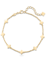 DEVATA Gold Clover Chain Bracelet