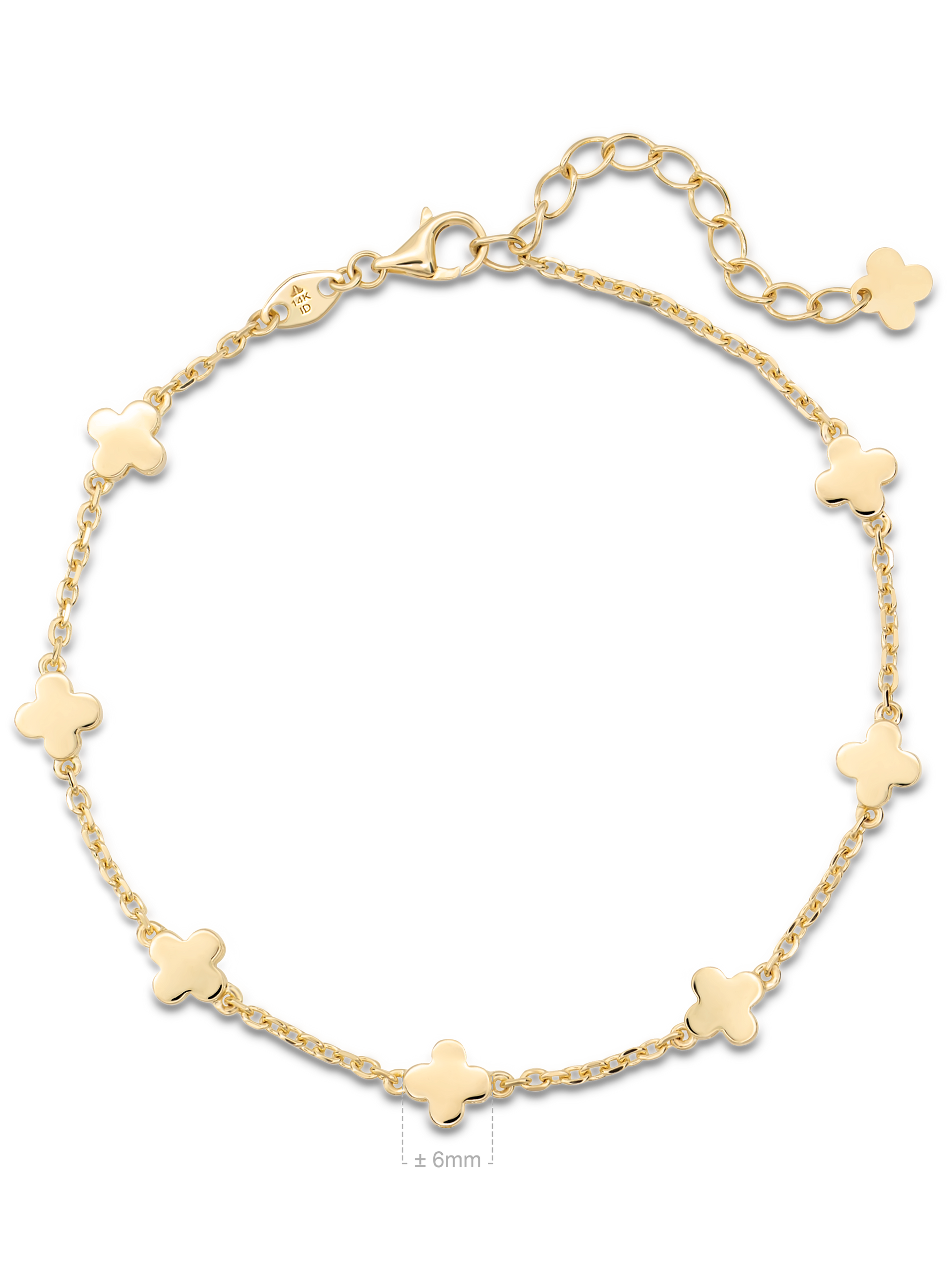 DEVATA Gold Clover Chain Bracelet