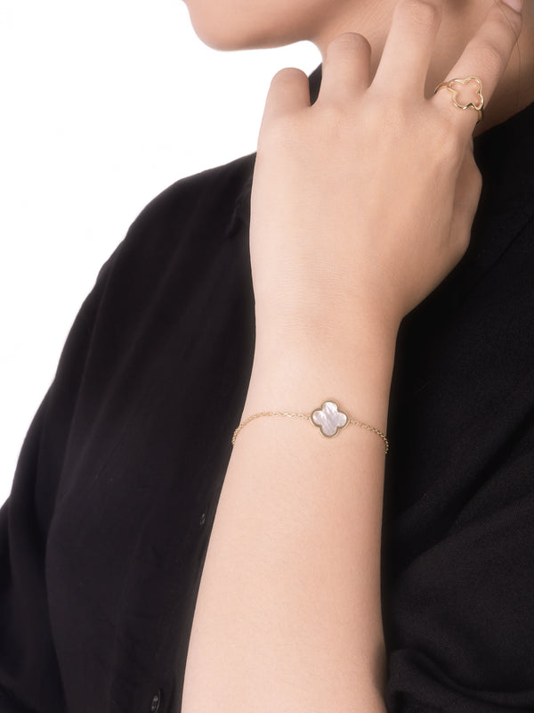Mother of Pearl Clover Bracelet