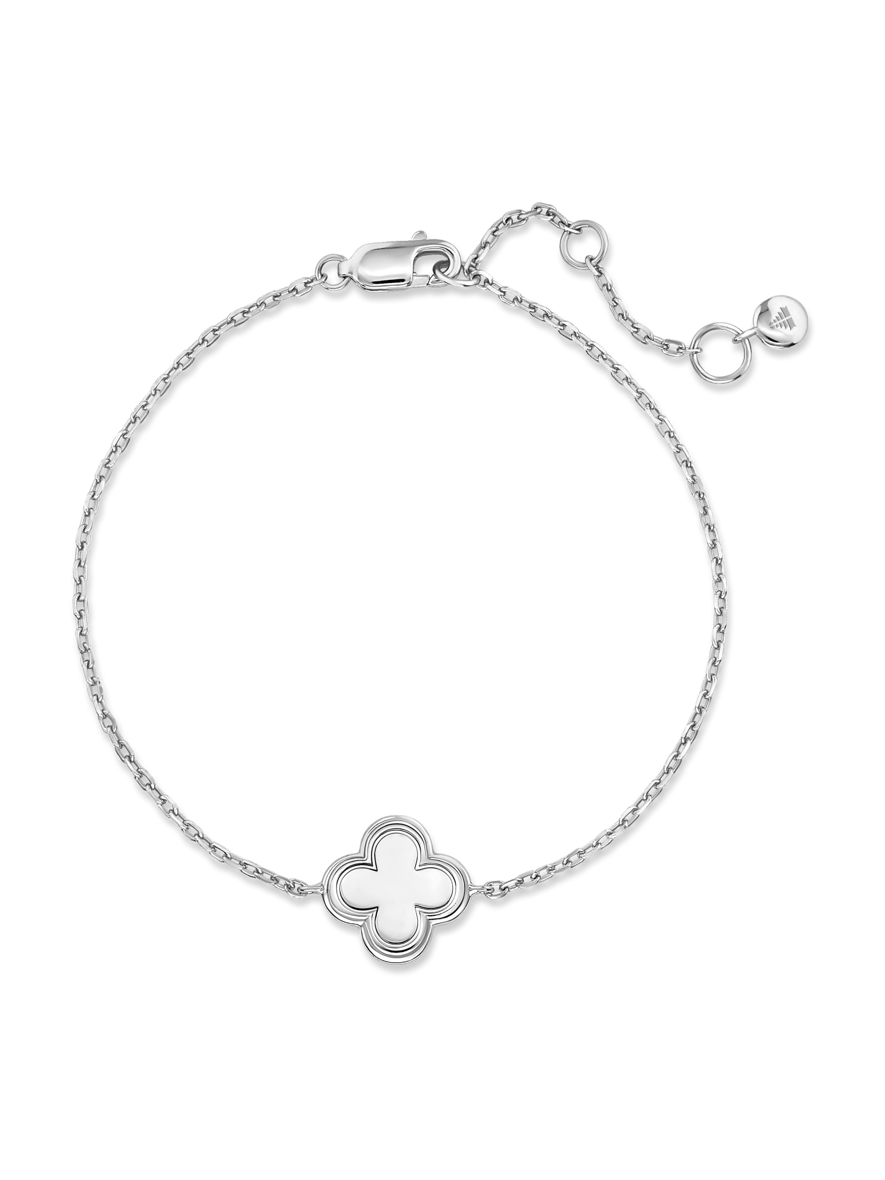 Sterling Silver Clover Chain Bracelet