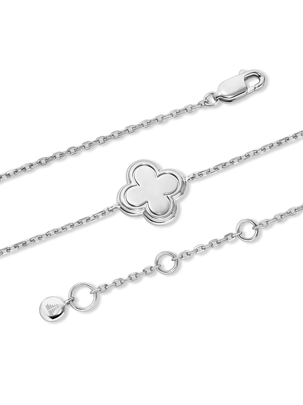 Sterling Silver Clover Chain Bracelet