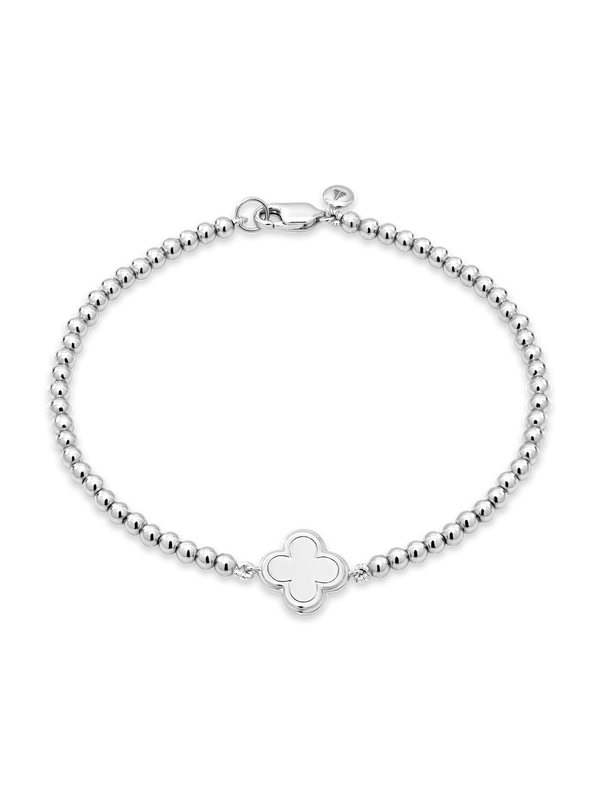 Clover Beaded Ball Chain Bracelet