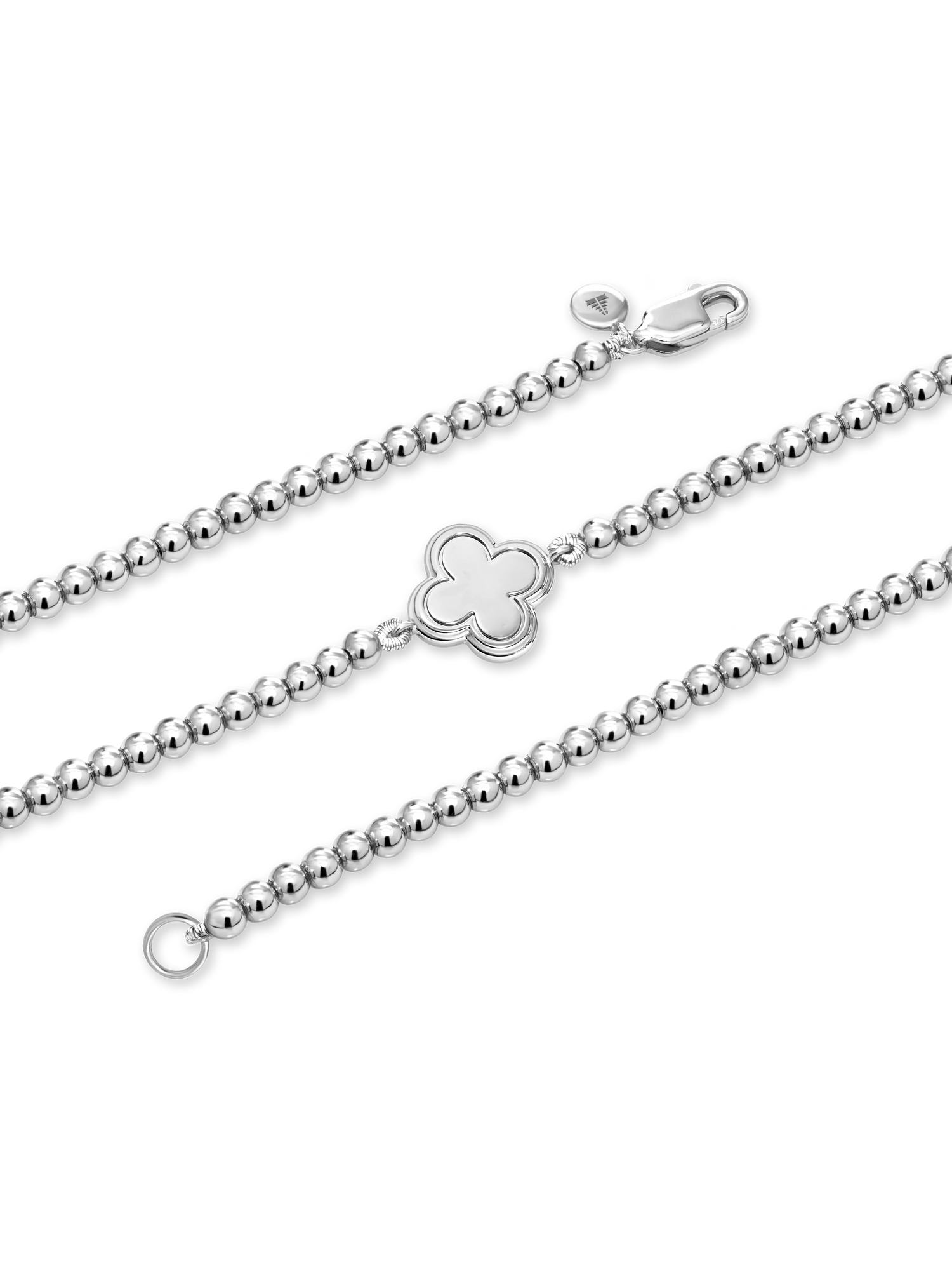 Clover Beaded Ball Chain Bracelet