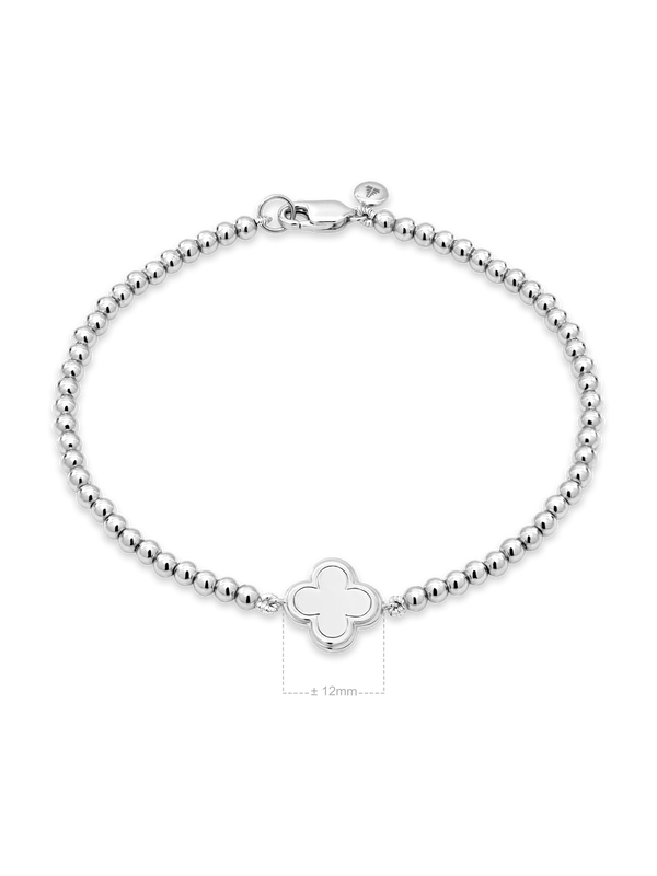 Clover Beaded Ball Chain Bracelet