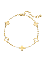 DEVATA Clover Chain Bracelet in Gold Plated Sterling Silver