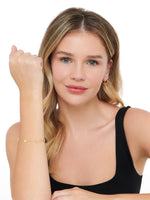 DEVATA Clover Chain Bracelet in Gold Plated Sterling Silver