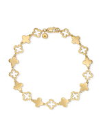 Clover Chain Bracelet in Gold Plated Sterling Silver