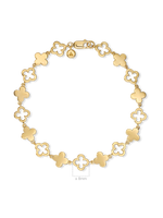 Clover Chain Bracelet in Gold Plated Sterling Silver