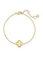 Gold Plated Sterling Silver Clover Chain Bracelet