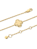 Gold Plated Sterling Silver Clover Chain Bracelet