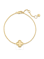 Gold Plated Sterling Silver Clover Chain Bracelet
