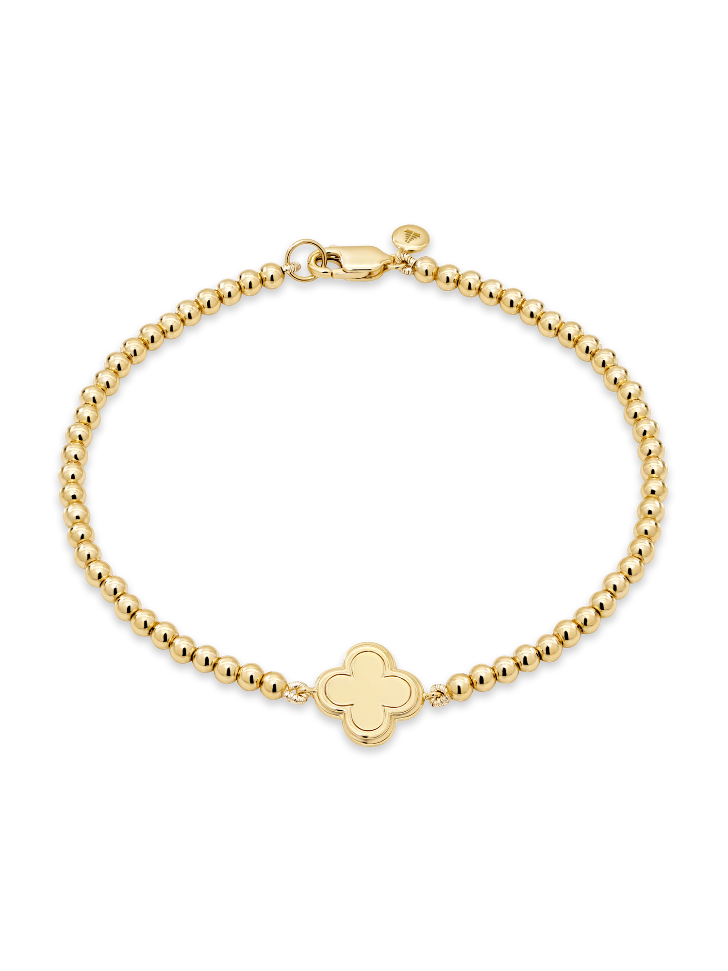 Clover Beaded Ball Chain Bracelet